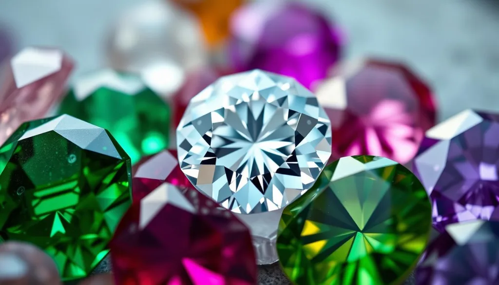 diamant und andere types of gemstones