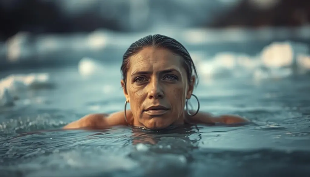 Eisbaden mentale Herausforderung