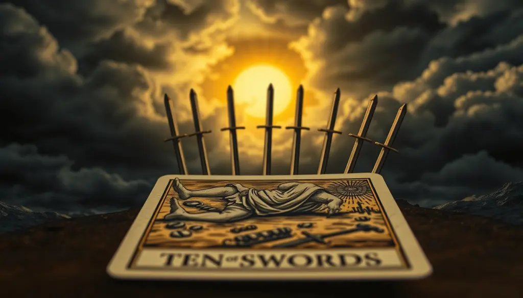 Tarot Transformation Zehn der Schwerter Zukunftsdeutung