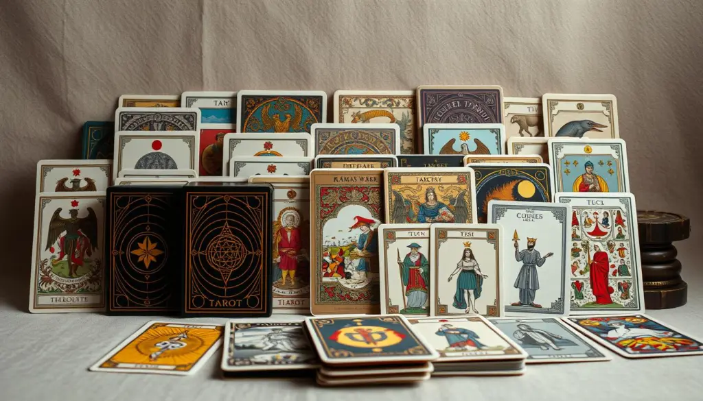Verschiedene Tarot-Decks